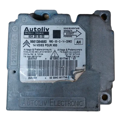 Citroen C6   05-12  centrala airbaga   9661384680   604289500