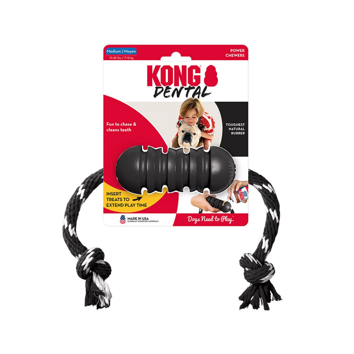 KONG igračka za pse Extreme Dental w/Rope M
