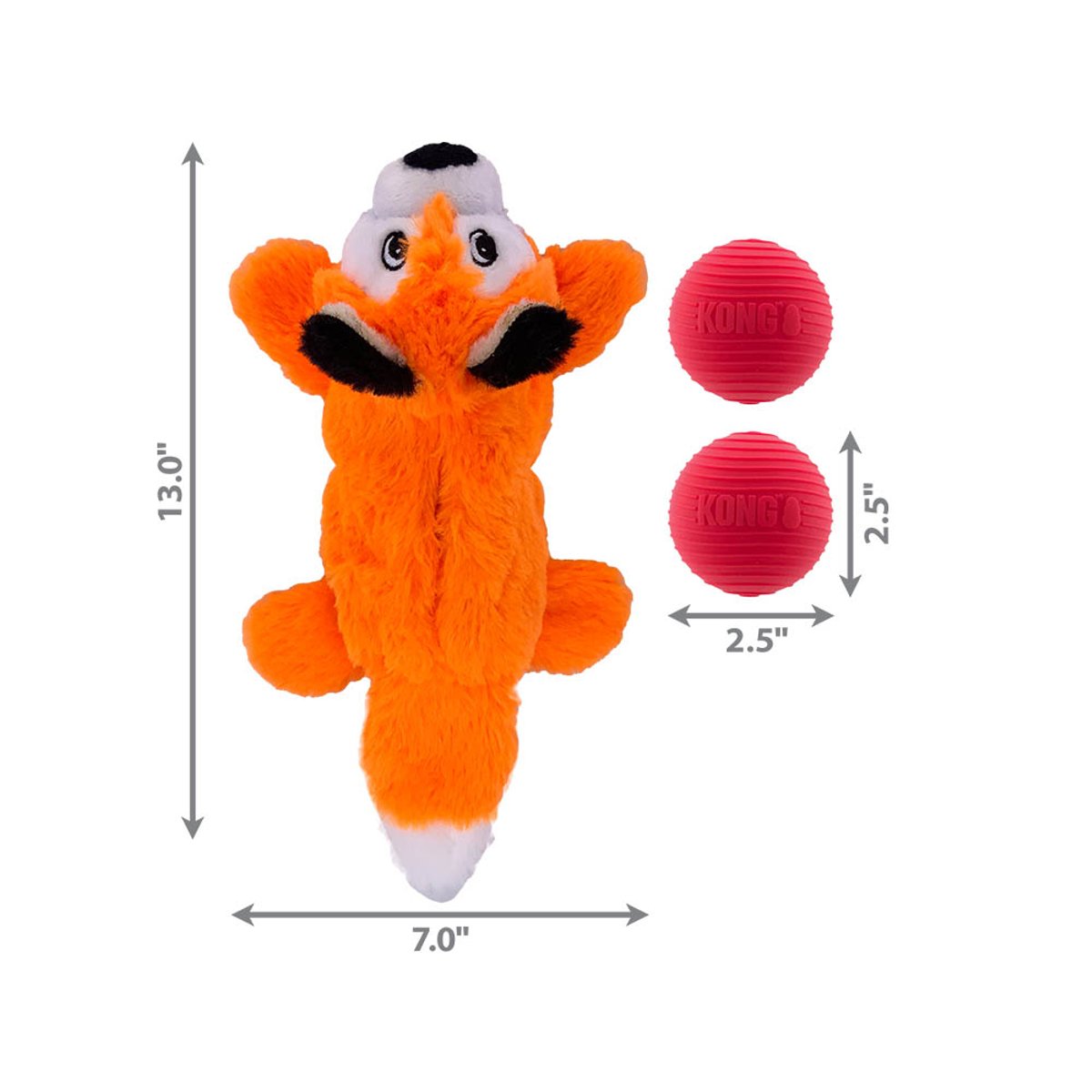 KONG igračka za pse Cozie Pocketz Fox Md EU