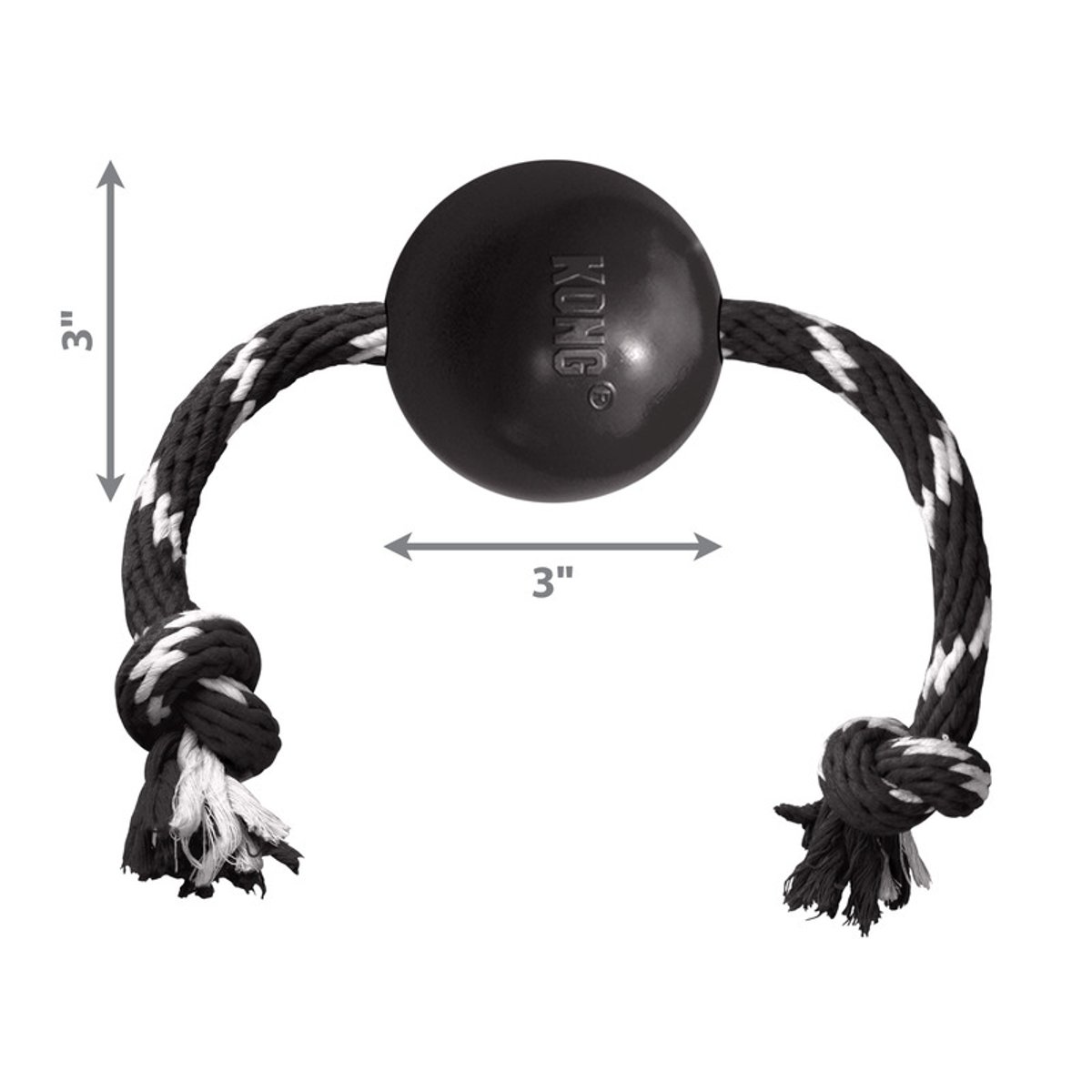 KONG igračka za pse Extreme Ball w/Rope Large