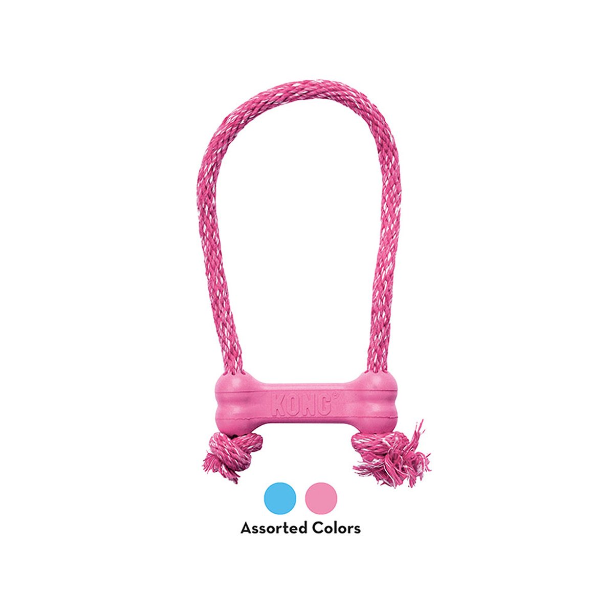 KONG igračka za pse Puppy Goodie Bone w/Rope XS