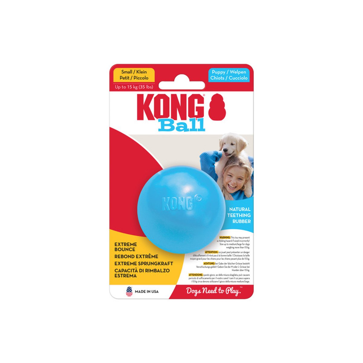 KONG igračka za pse Puppy Ball w/Hole Sm