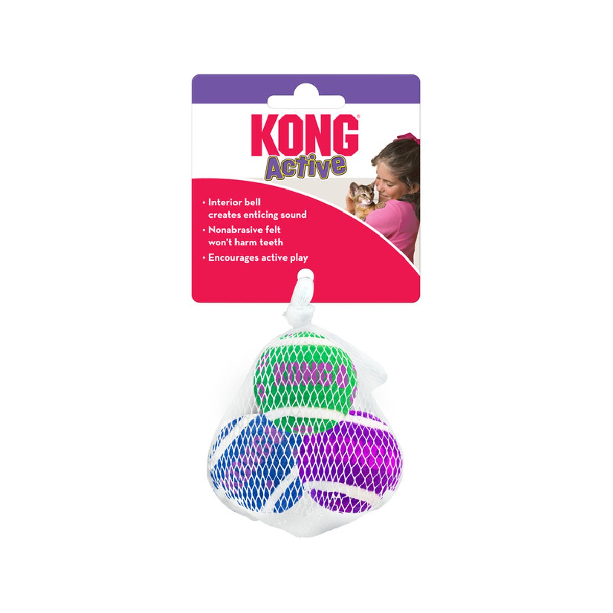 KONG CAT ACTIVE TENNIS BALL/BELLS