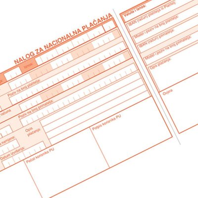 Opća uplatnica - HUB 3A nalog za nacionalna plaćanja